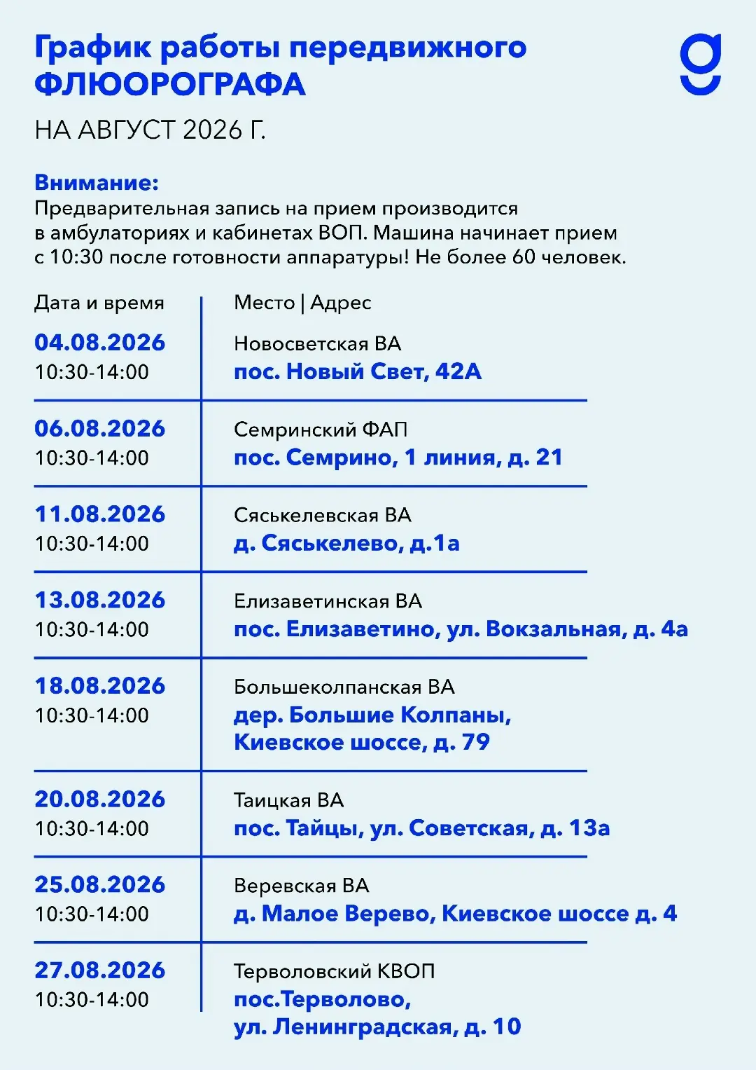 Флюорография на выезде