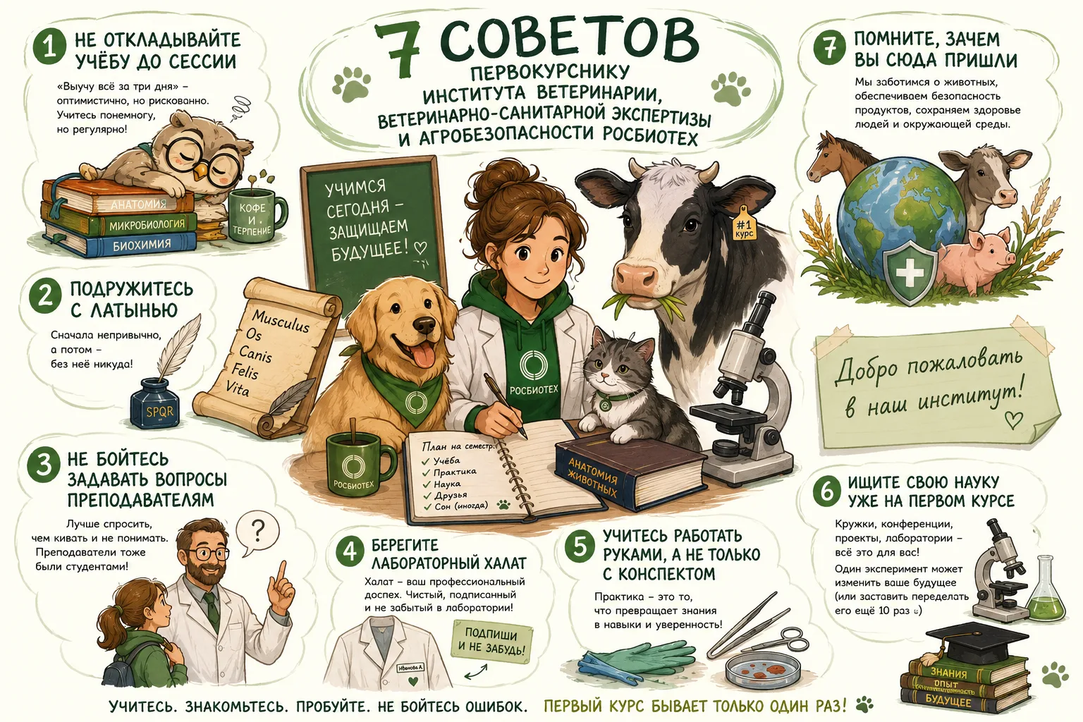 🎓 7 советов первокурснику Института ветеринарии, ветеринарно-санитарной экспертизы и а...