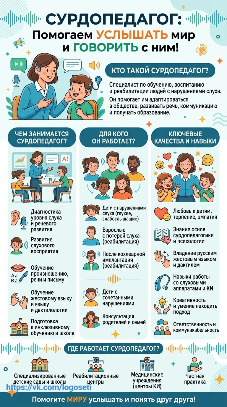 Профессия - сурдопедагог   Не забудьте подписаться - Наглядность для педагогов 🧩