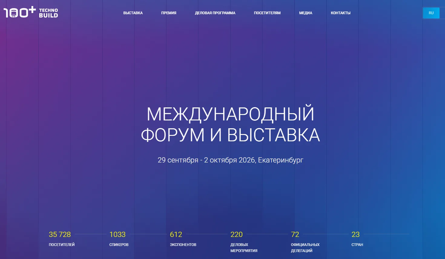XIII Международный строительный форум и выставка 100+ TechnoBuild пройдёт с 29 сентября...