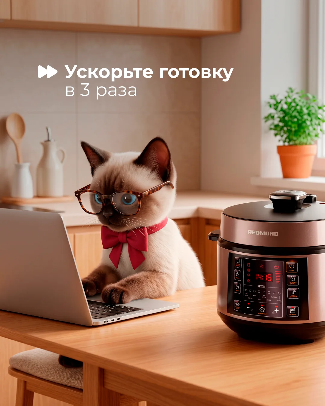 Как админ успевает и писать посты, и обедать? У него есть мультиварка-скороварка РЕДМОН...
