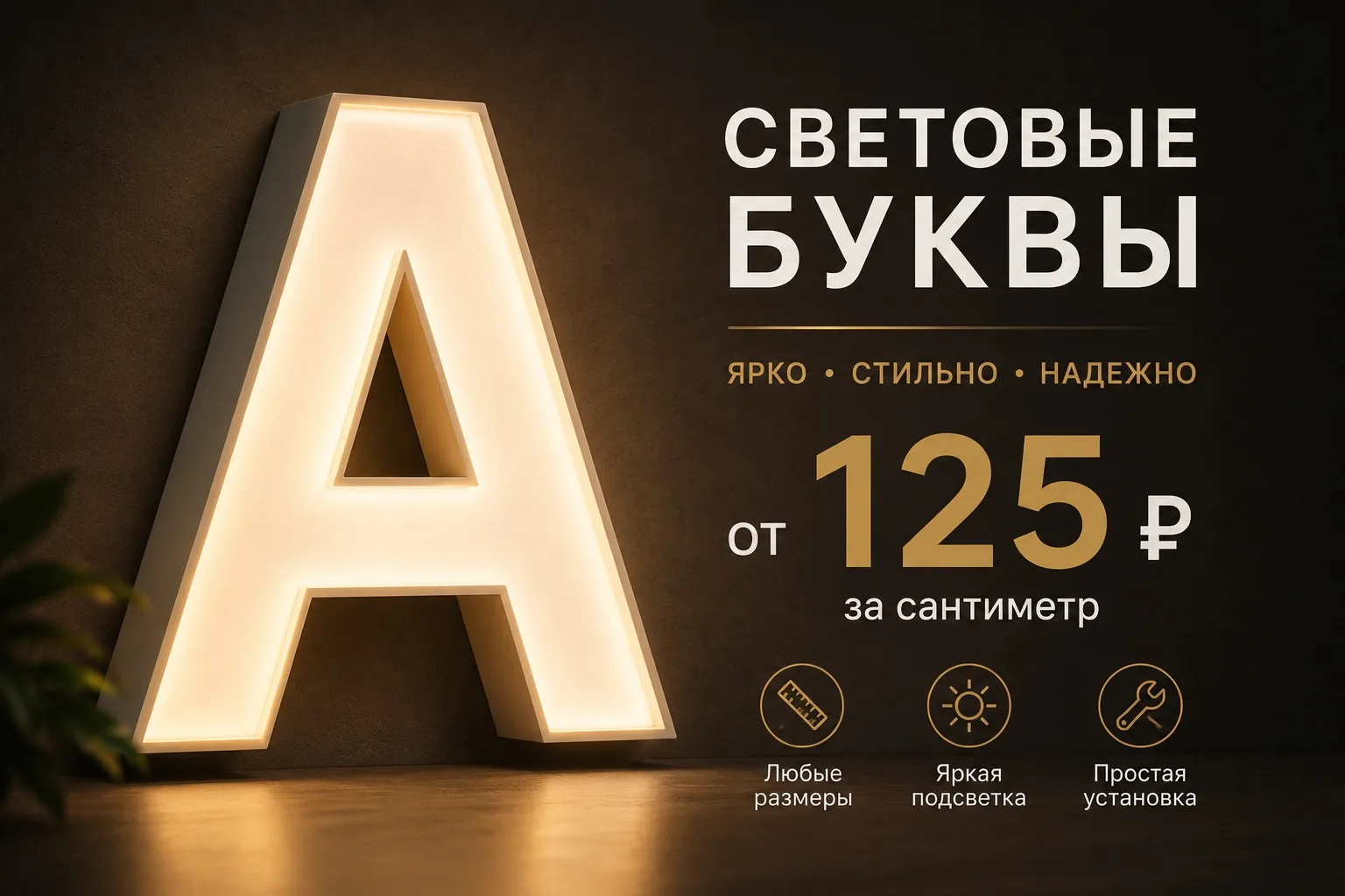 Изготавливаем объёмные световые буквы
