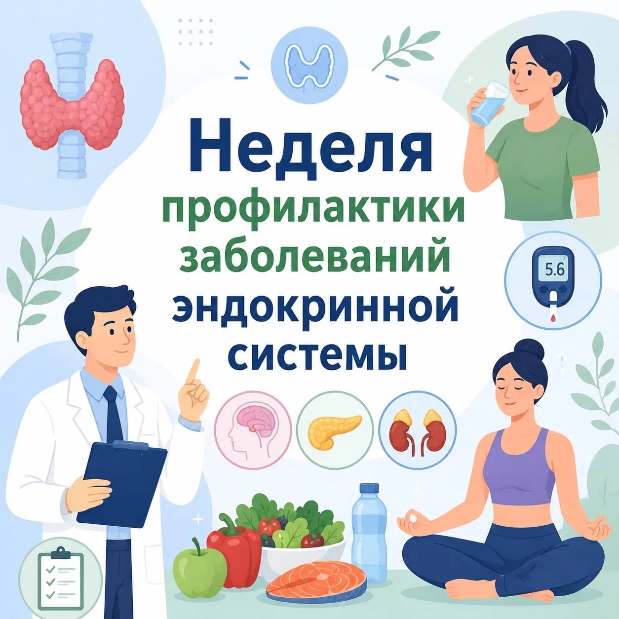 18 - 24 мая - Неделя профилактики заболеваний эндокринной системы (в честь Всемирного д...