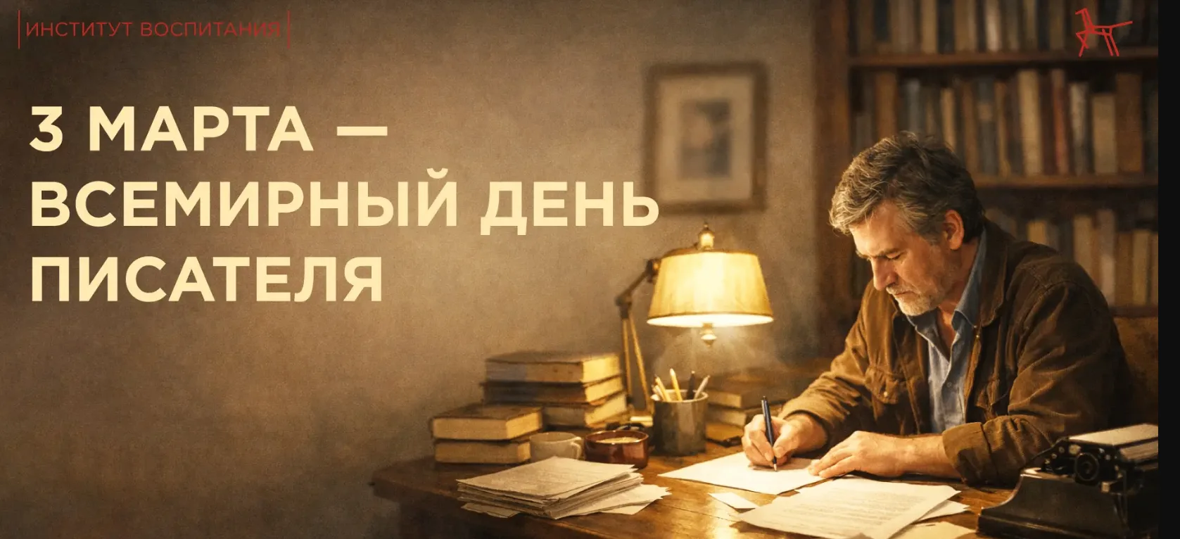 📚 3 марта — Всемирный день писателя. Писатель — это человек, который может остановить мгновение. Бла