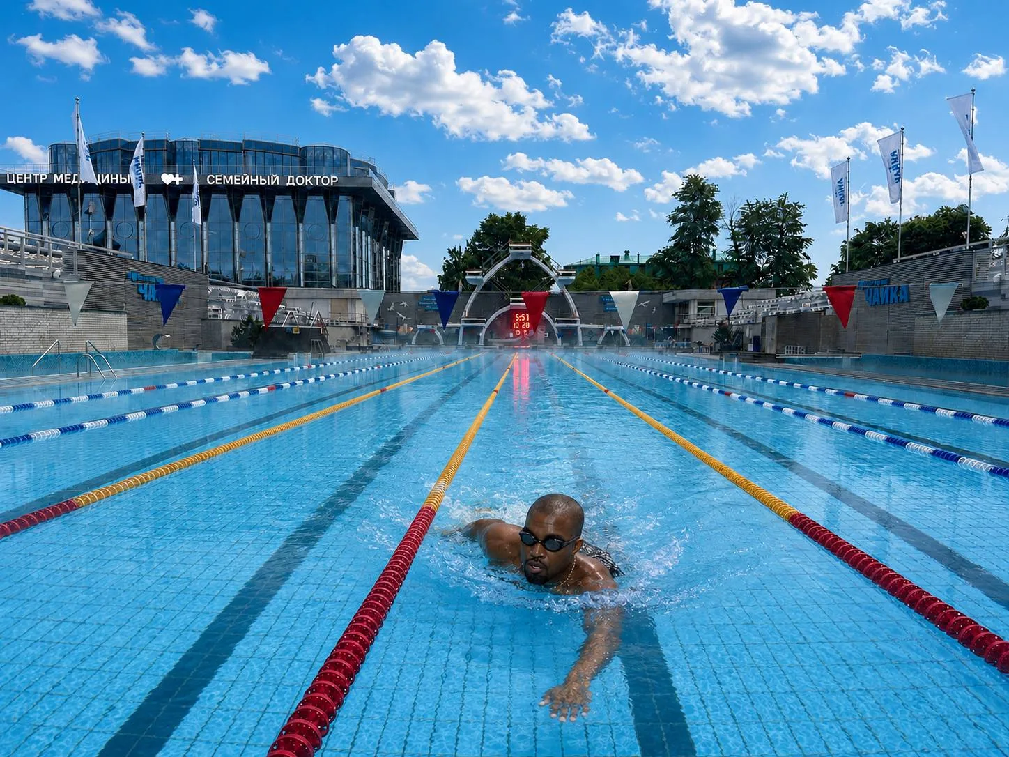 Канье отменили… Плавание - нет 🏊‍♂️