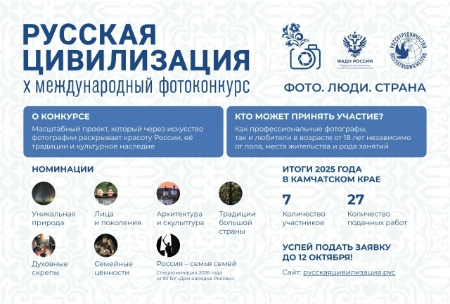 Продолжается прием работ на Х Международный фотоконкурс «Русская цивилизация»