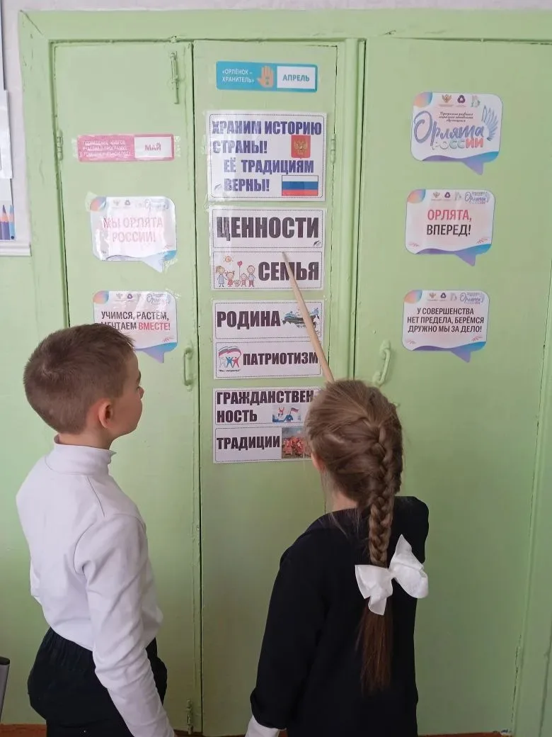 В апрельском треке "Орлёнок-хранитель" первоклассники, словно юные стражи времени, с гордостью несли
