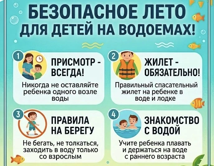 Уважаемые родители!

Ежегодно в летний период происходят несчастные случаи на водоёмах, в том числе 