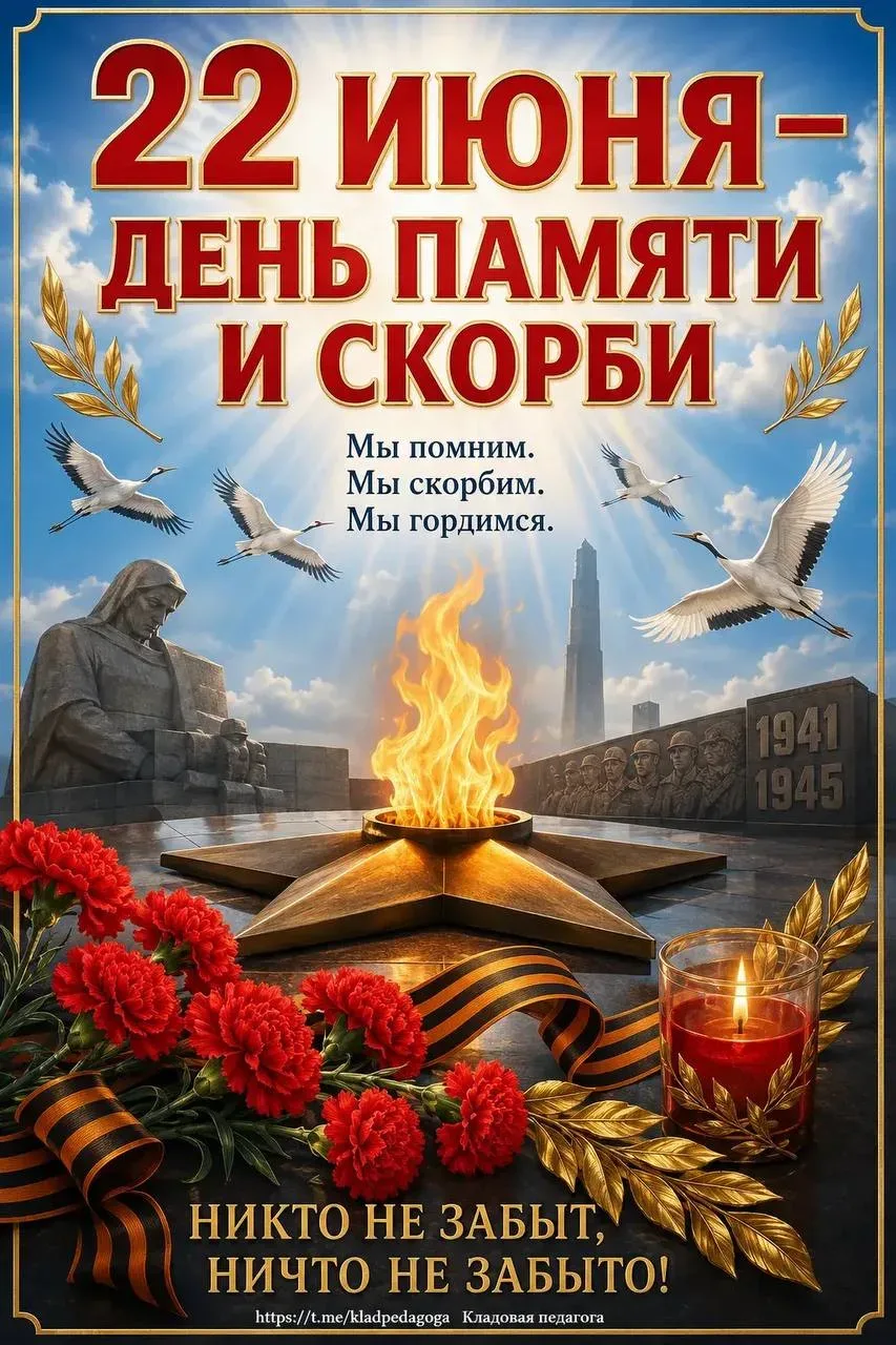 🇷🇺🕊️ 22 июня – День памяти и скорби

Ровно 85 лет назад, в 4 часа утра, без объявления войны фаши
