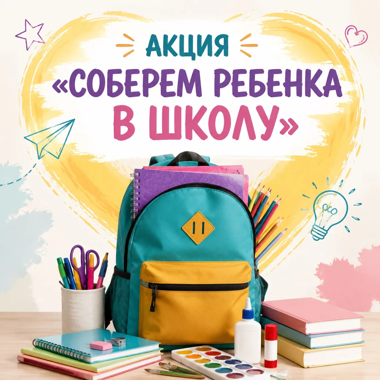 🎒Акция «Соберем ребенка в школу» стартовала!