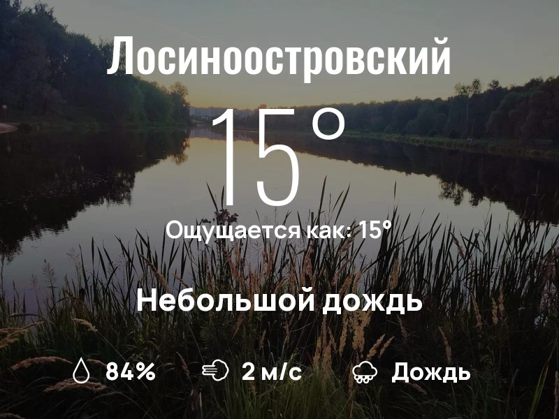 Что с погодой в Лосиноостровском?