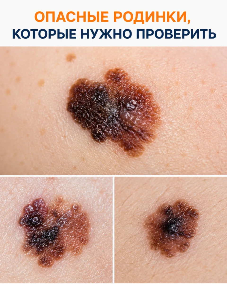 Меланома может выглядеть как обычная родинка