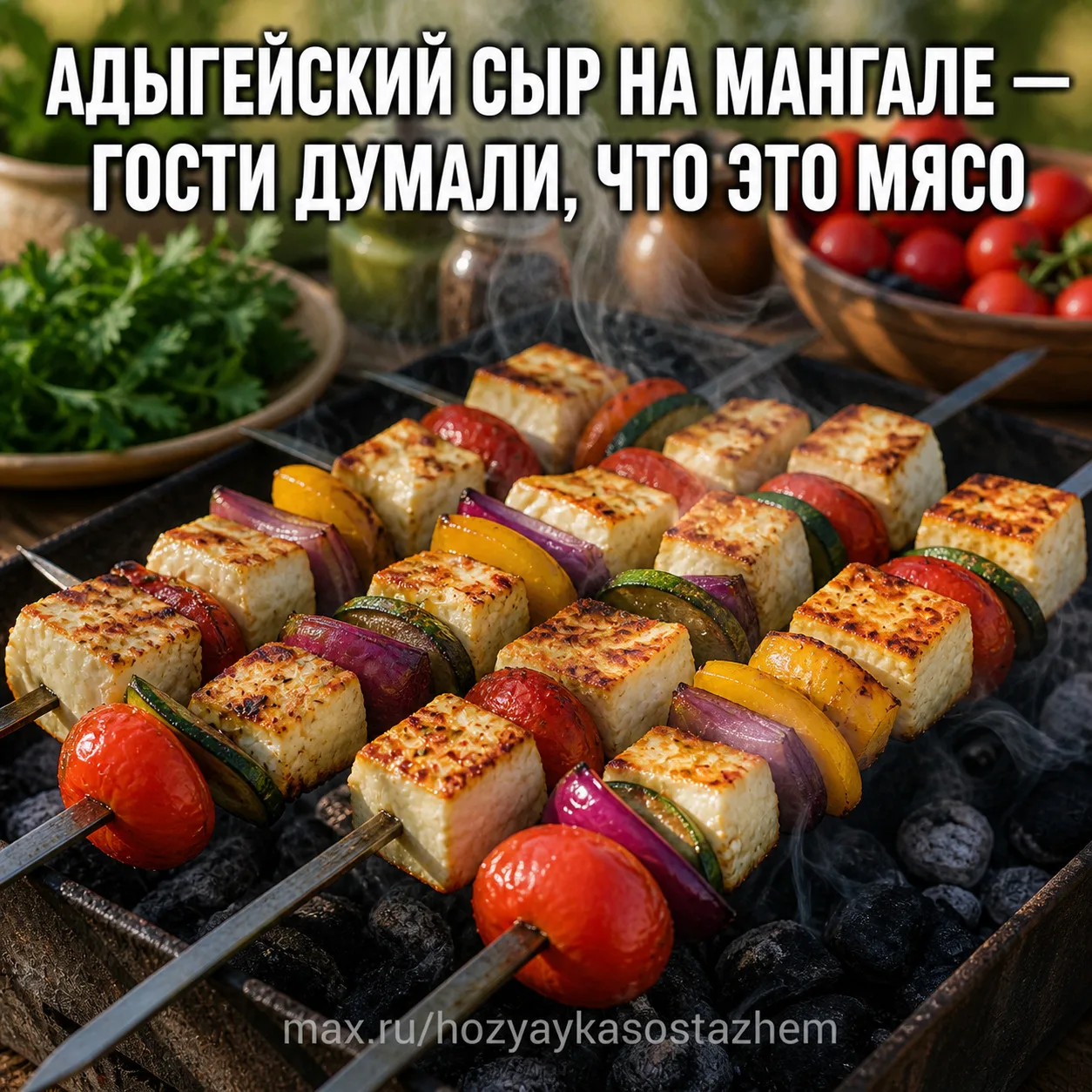 АДЫГЕЙСКИЙ СЫР НА МАНГАЛЕ — ГОСТИ ДУМАЛИ, ЧТО ЭТО МЯСО 🧀🔥  Подруга приготовила на даче — я не повери