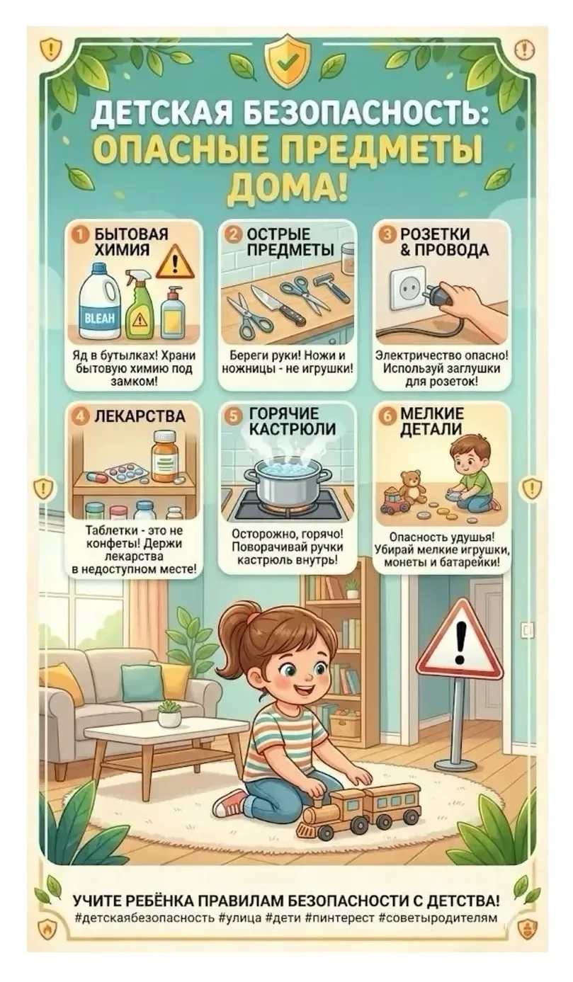 ☝ Родители, учите детей правилам безопасности с раннего возраста!
