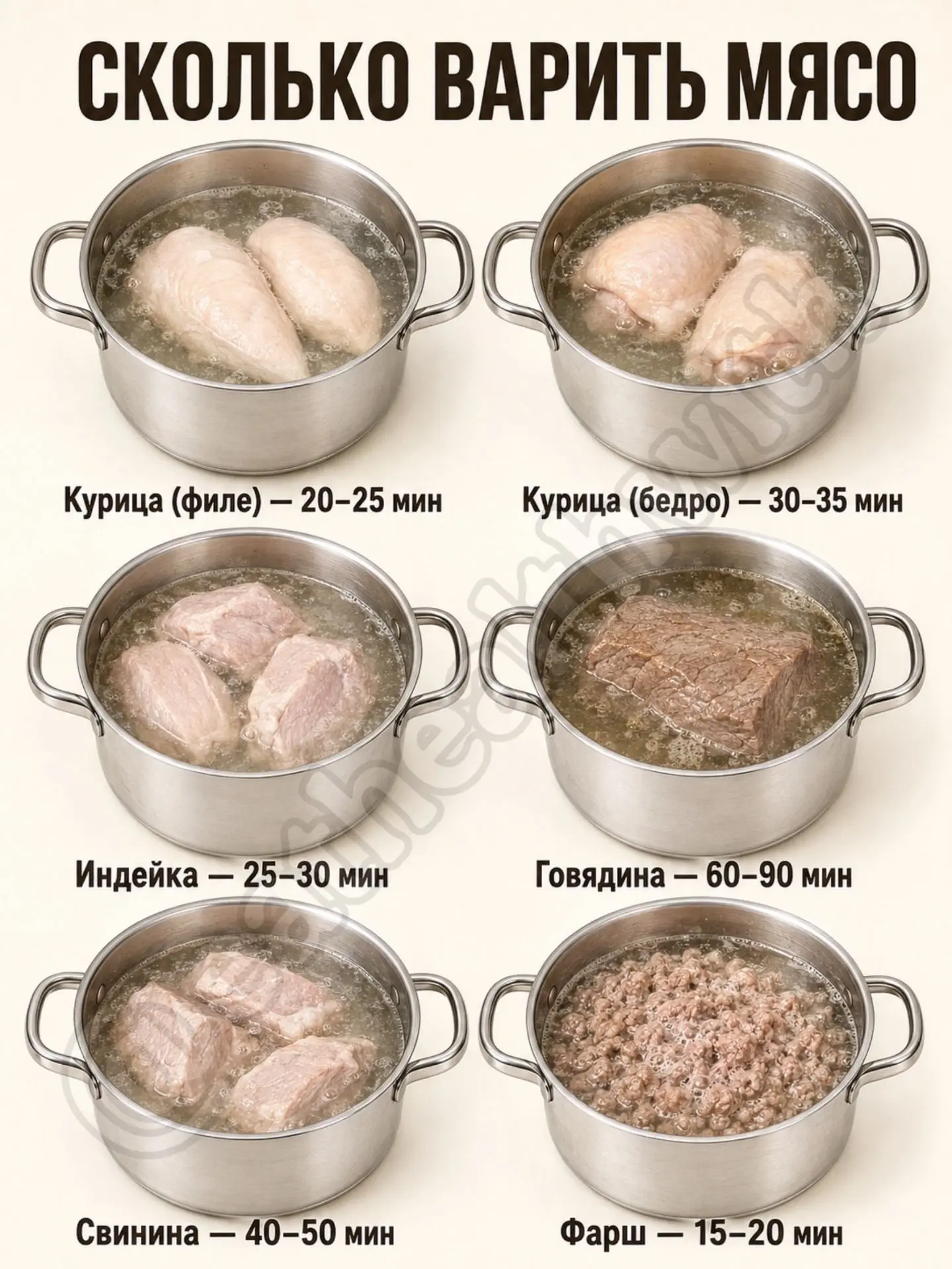 ШПАРГАЛКА ПО ВРЕМЕНИ ПРИГОТОВЛЕНИЯ 🕒