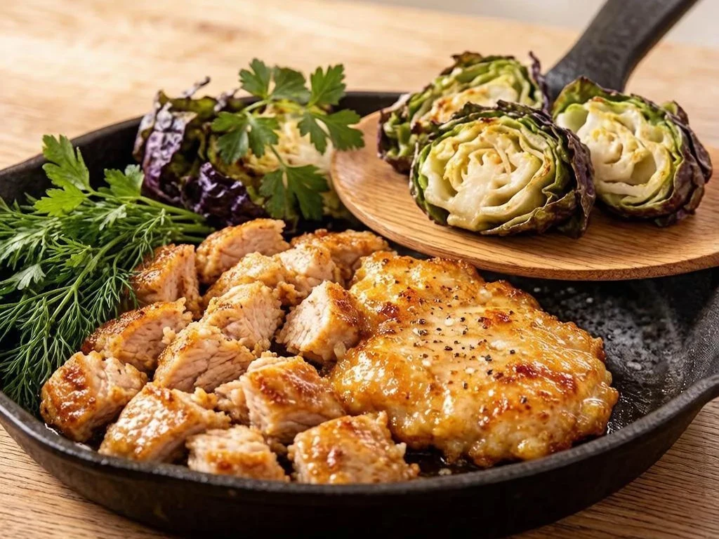 Курица с цветной капустой в хрустящем кляре