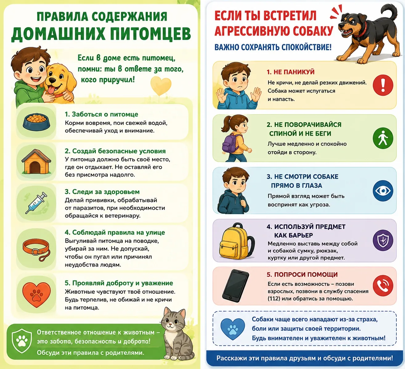 🐾 Безопасность детей и ответственное отношение к животным