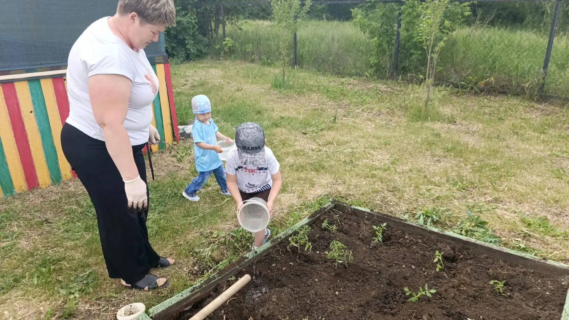 Мы сажаем огород.🍅🥒🥕Посмотрите ,что растет!