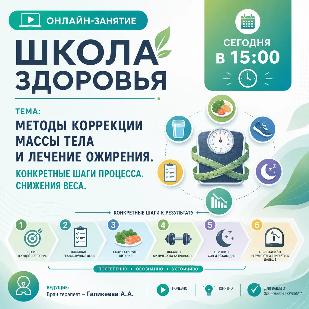 👩‍💻Онлайн‑занятие «Школа здоровья».