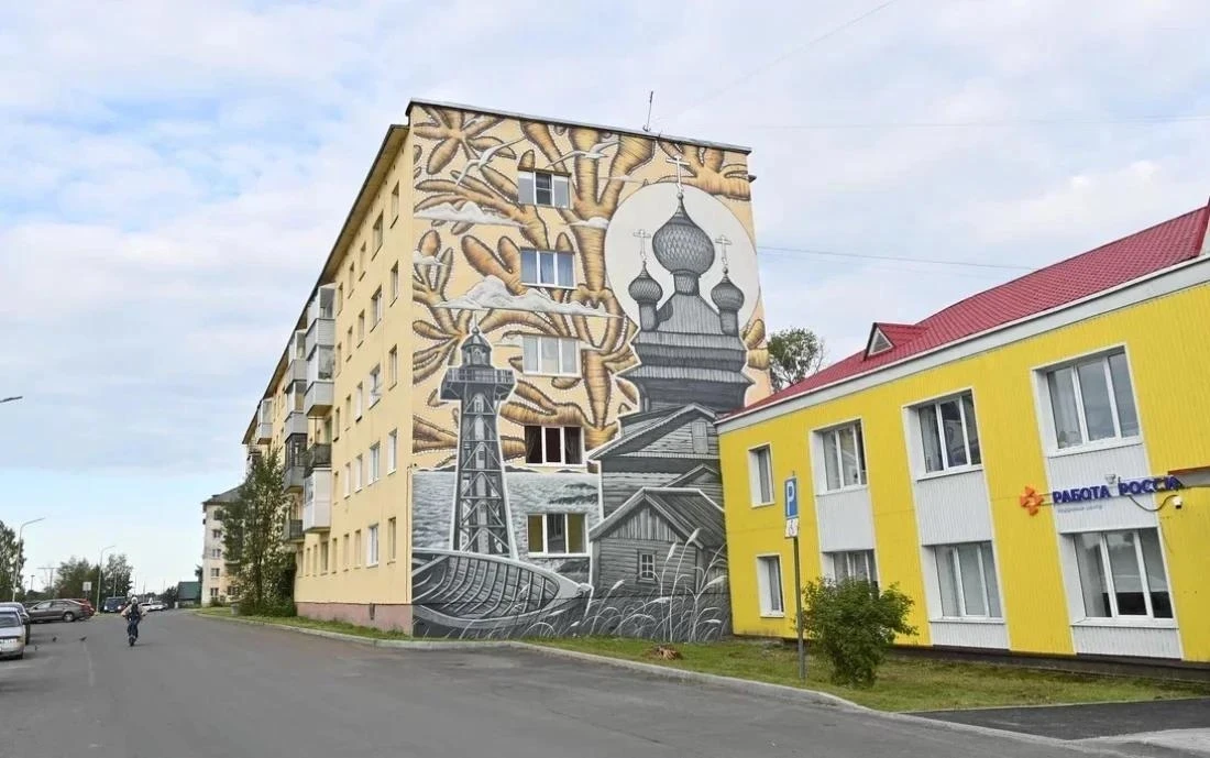 🖼️ Посмотрите на новый мурал в Беломорске!