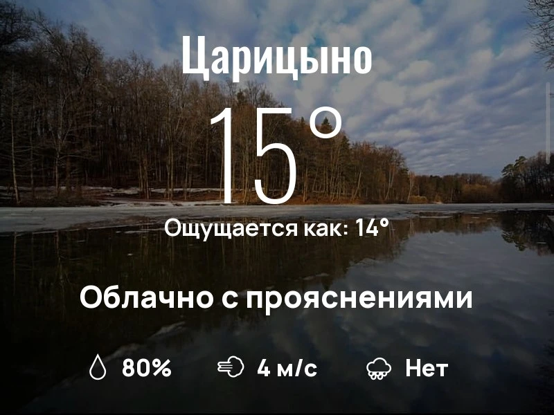 Что с погодой в Царицыно?