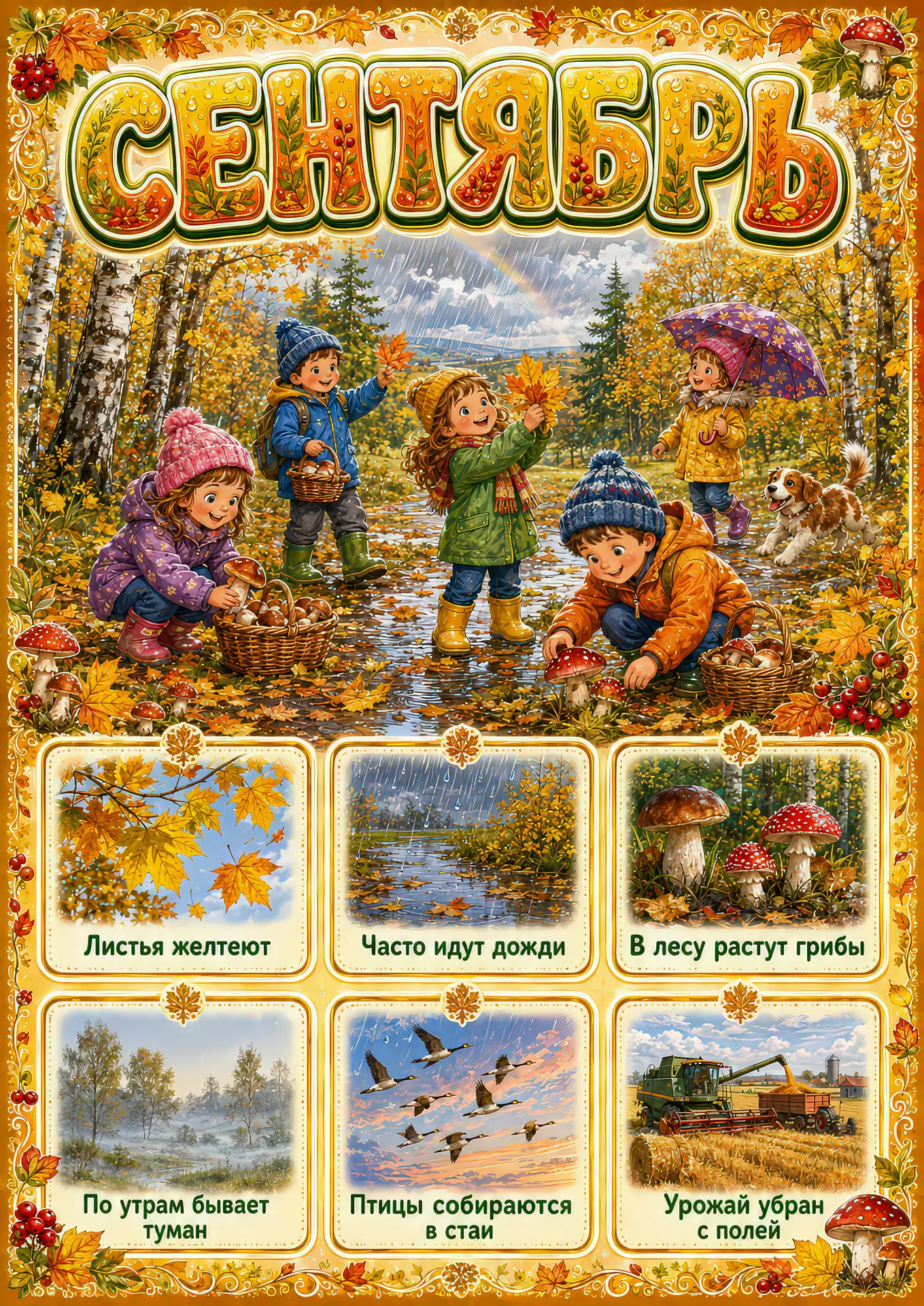🍂❄️ МЕСЯЦ ЗА МЕСЯЦЕМ — ОТ ОСЕНИ ДО ЗИМЫ 💜