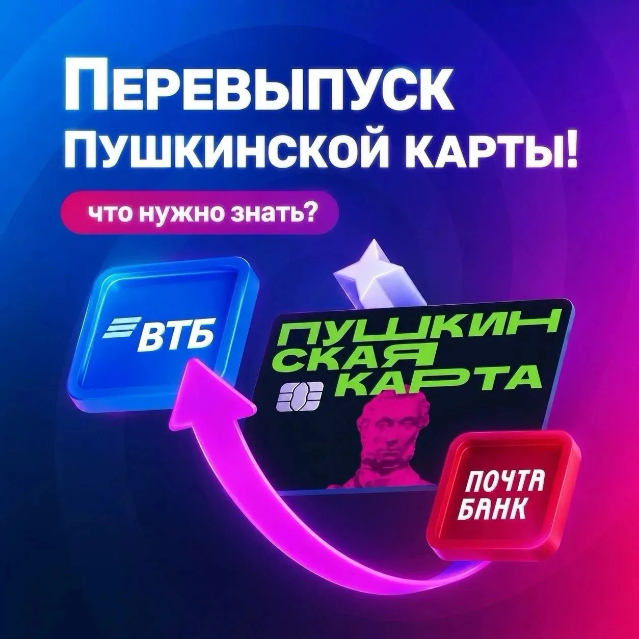 🔎 Перевыпуск Пушкинской карты — теперь ещё проще!🎭✨