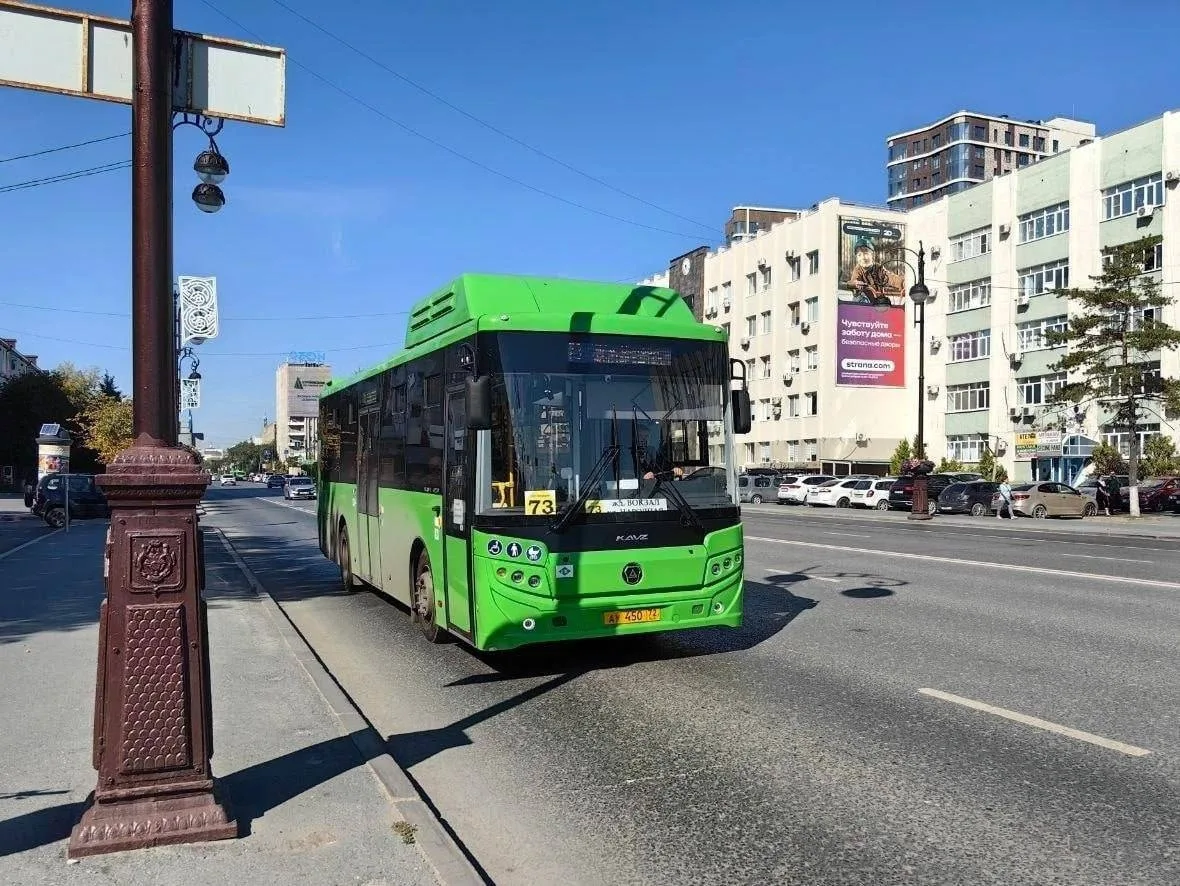На тюменском маршруте №73 появились новые автобусы. Они прибывают из Кургана, вмещают д...