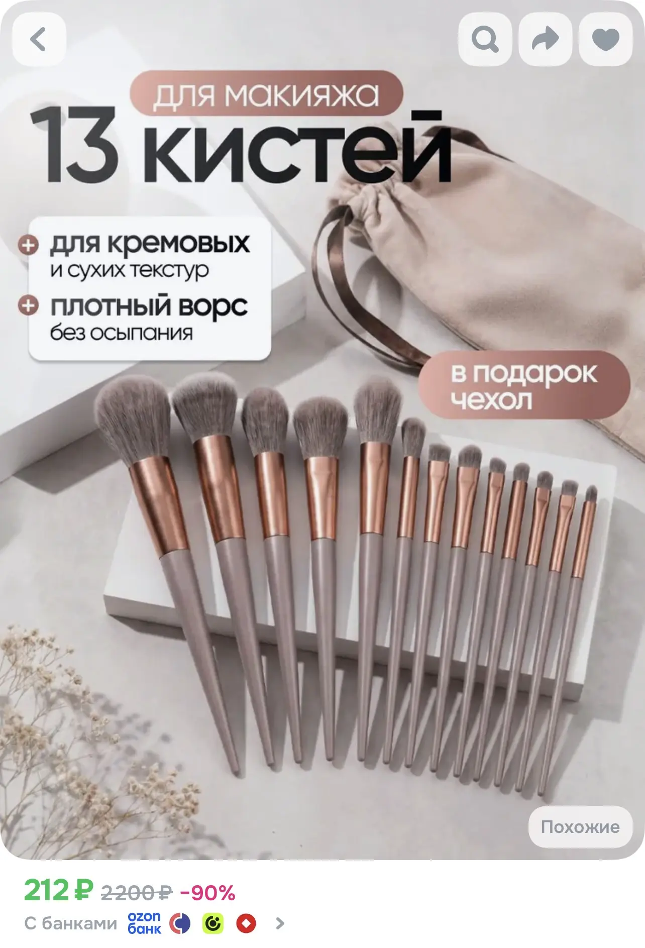 Кисти для макияжа, набор кистей для макияжа 13шт