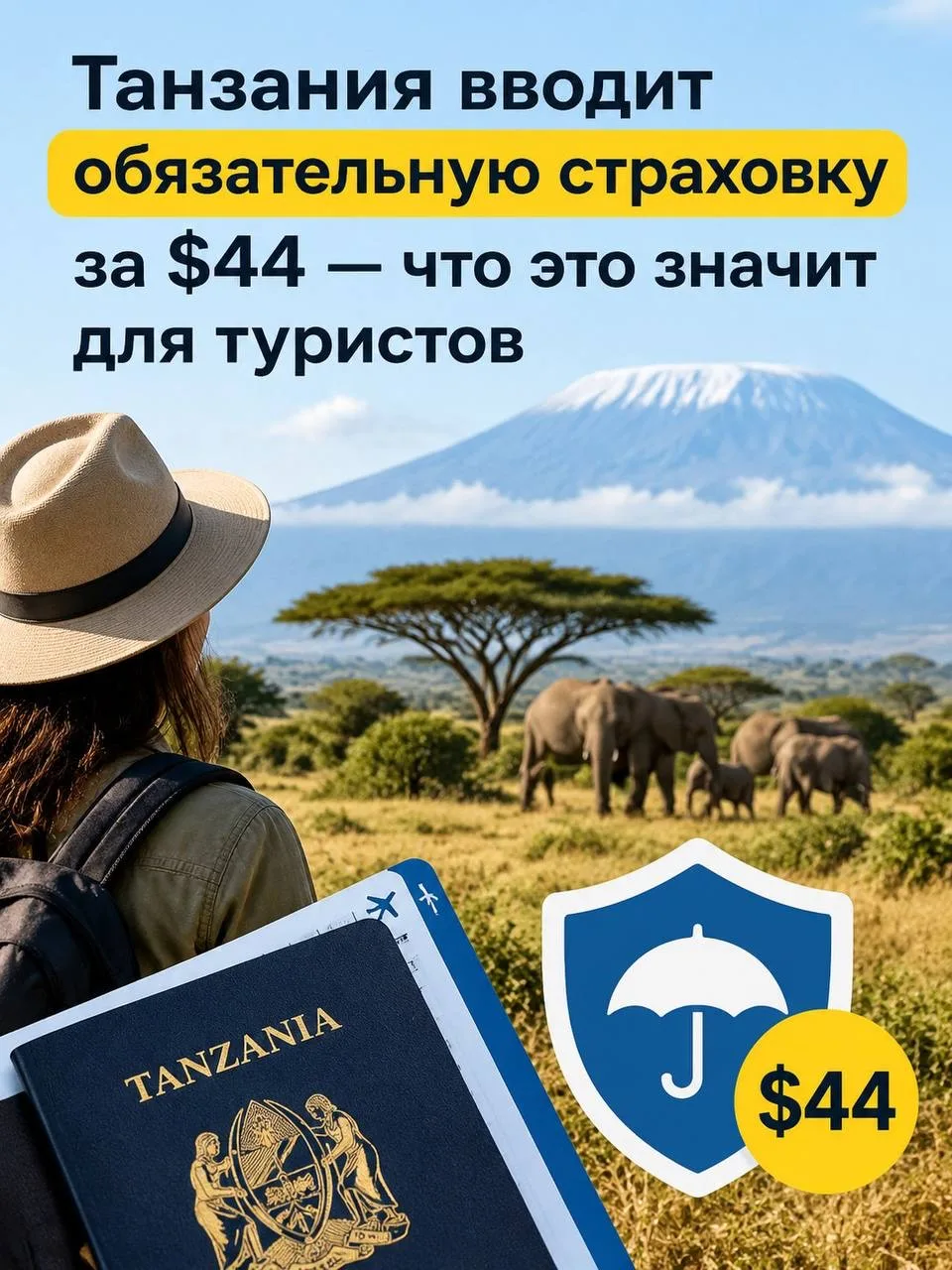 🇹🇿 Танзания вводит обязательную страховку за $44 — что это значит для туристов