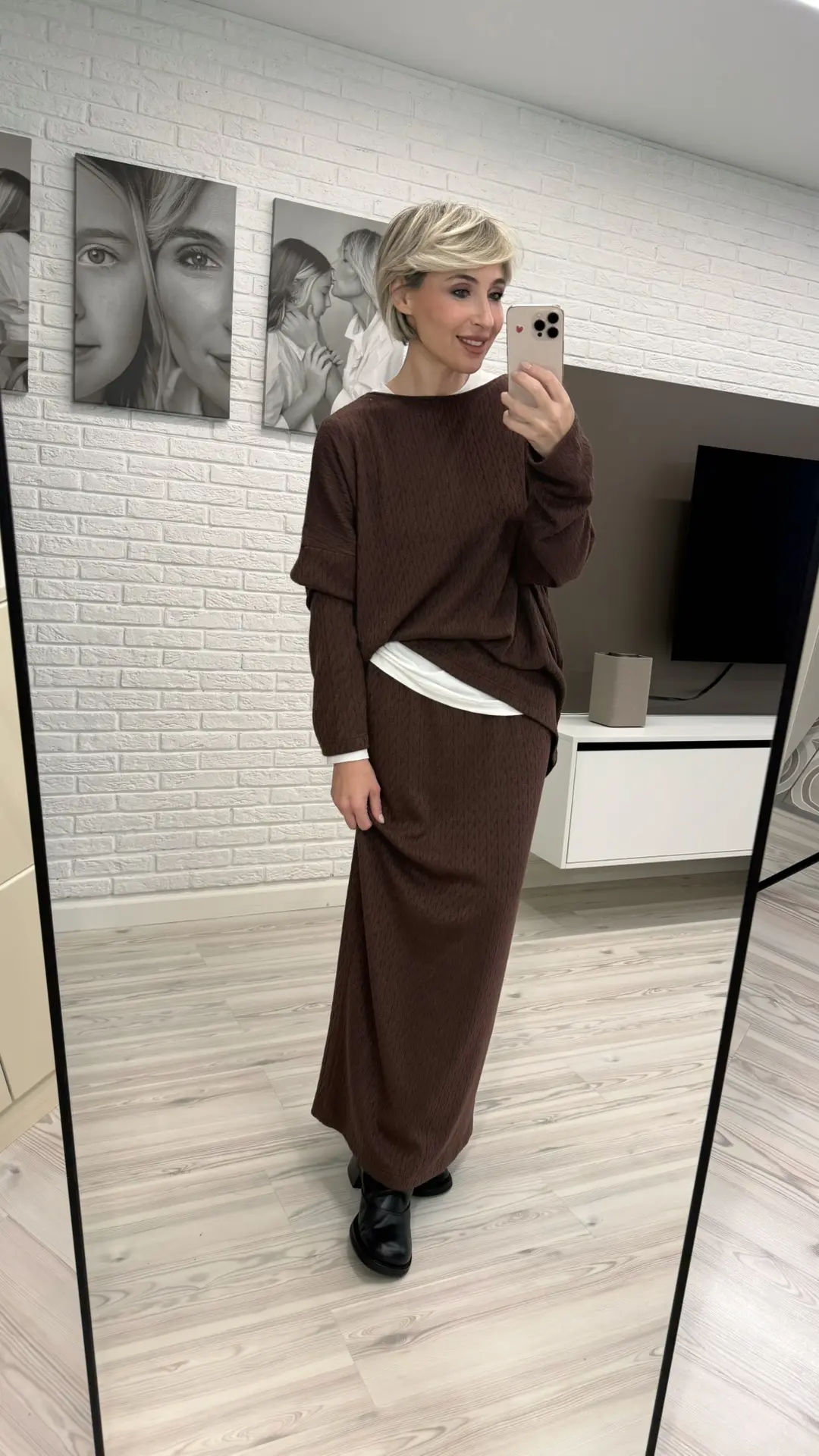 Костюм зимний лапша с юбкой ~ 8500