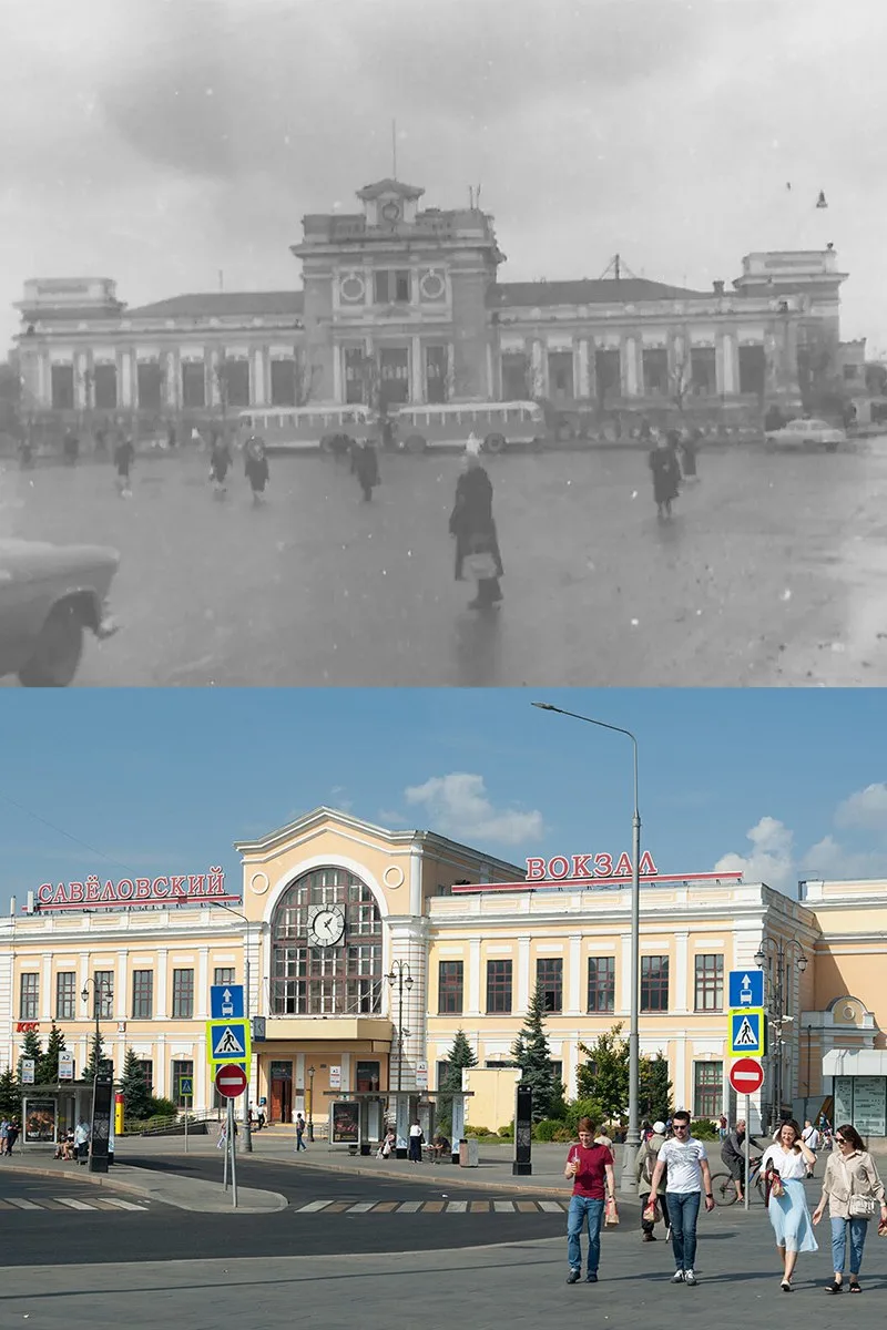 📍Савёловский вокзал.    1961/2025 год.  💡Здание Савёловского вокзала строилось 5 лет - с 1897 по 190