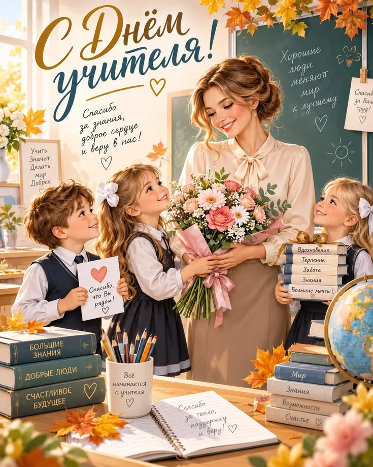 🍂 Дорогие учителя и ветераны педагогического труда Гимназии №1!