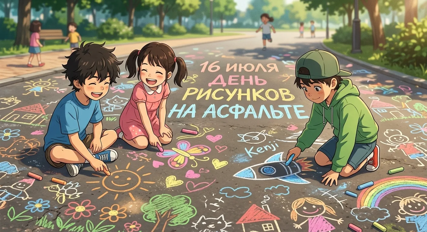 🎨А вы знали, что сегодня — День рисования на асфальте? 🖍️✨

🌈Самое время отложить дела, взять кор