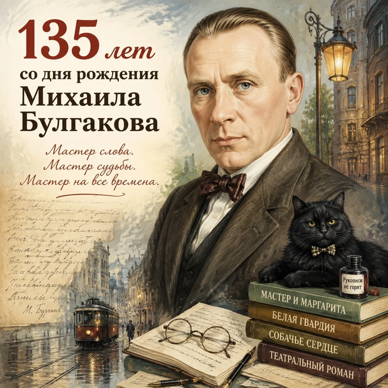 📚✨ 15 мая — 135 лет со дня рождения Михаила Булгакова  Сегодня мы отмечаем 135-летие со дня рождения