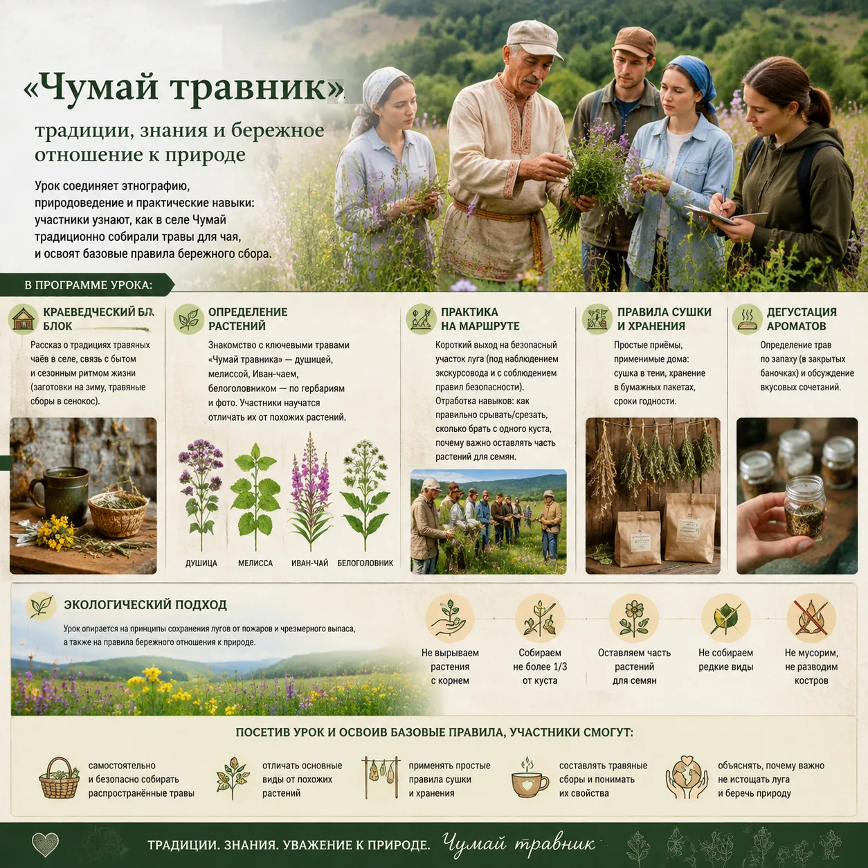 🌿 Откройте для себя мир сибирских трав на музейном уроке «Чумай травник: традиции, пра...