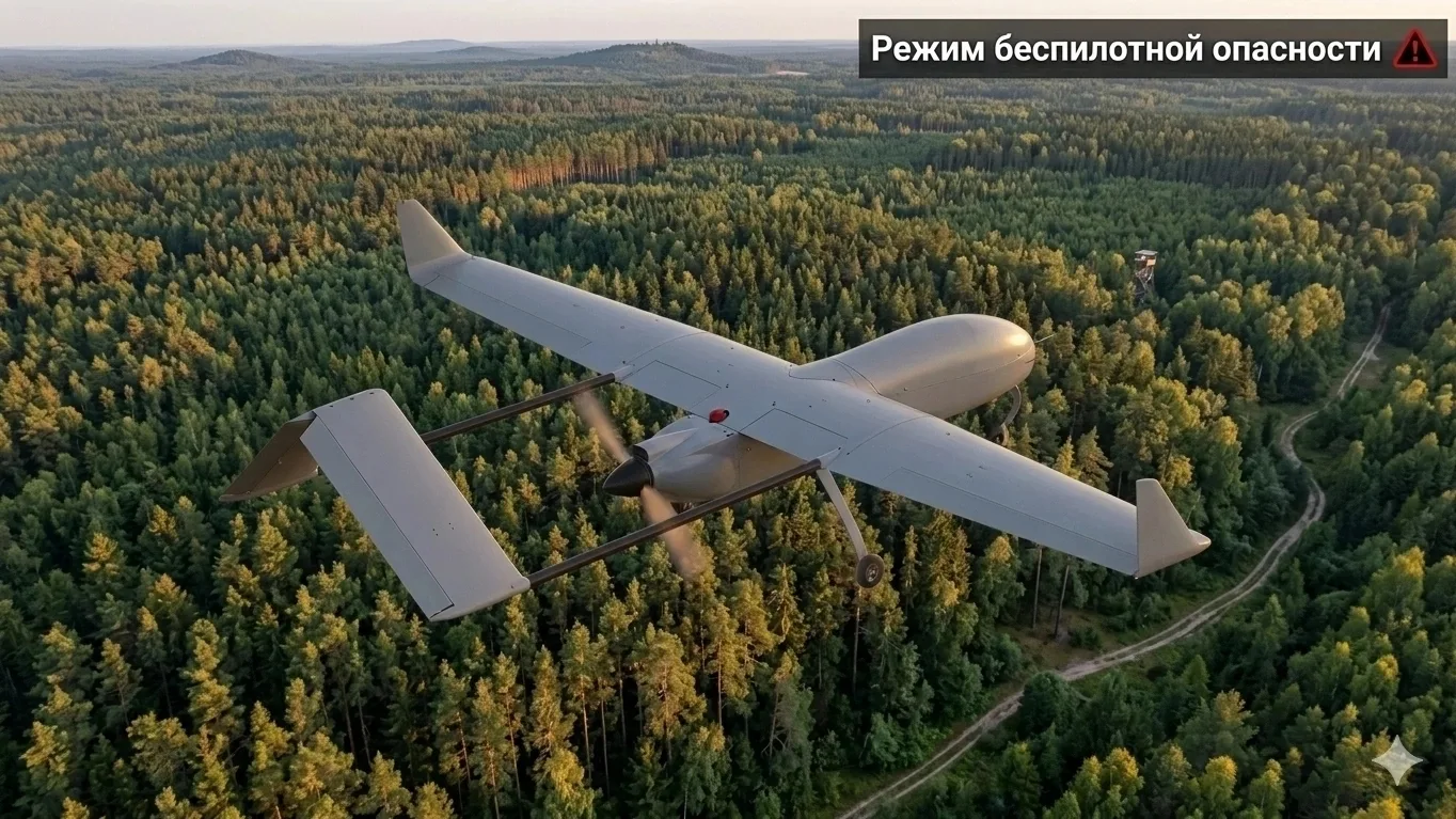 ❗️Режим беспилотной опасности объявили в Свердловской области.