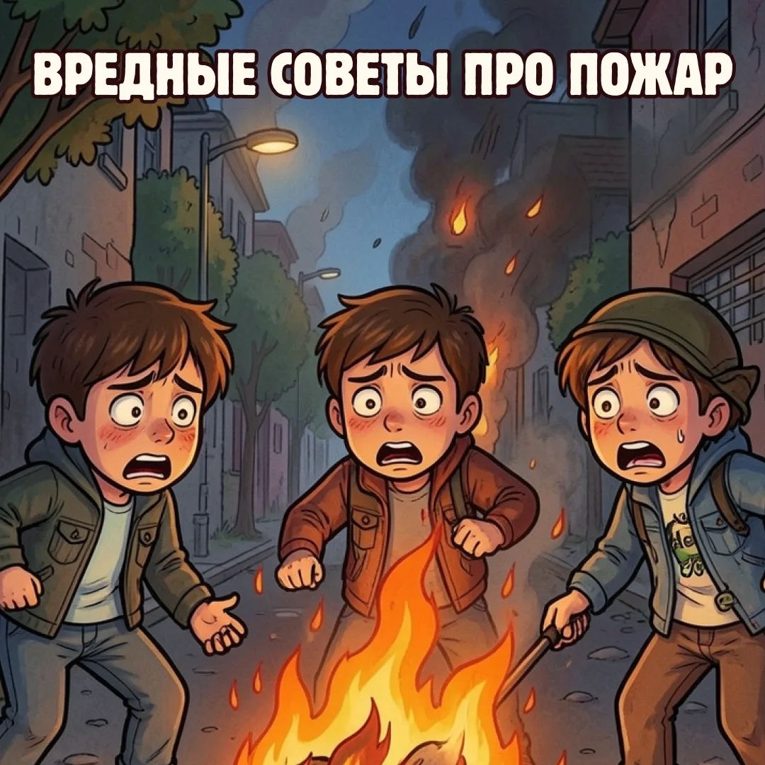 Нельзя поджигать мусор и разводить костры без присмотра взрослых. Иначе может случиться...