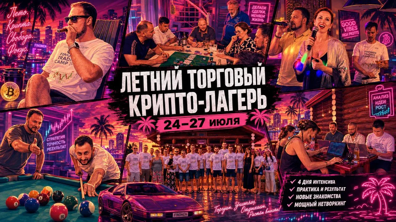 В летнем торговом лагере 24-27 июля осталось 5 мест! Собираю коммьюнити за городом на Finomen Tradin