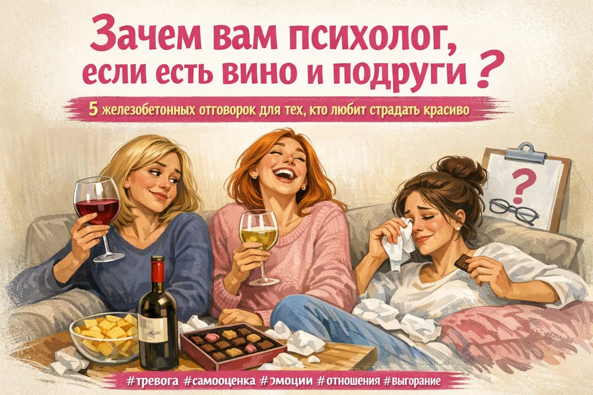 Вы смотрите на остывший кофе, и мелькает мысль: а не пойти ли к психологу? Но внутренни...