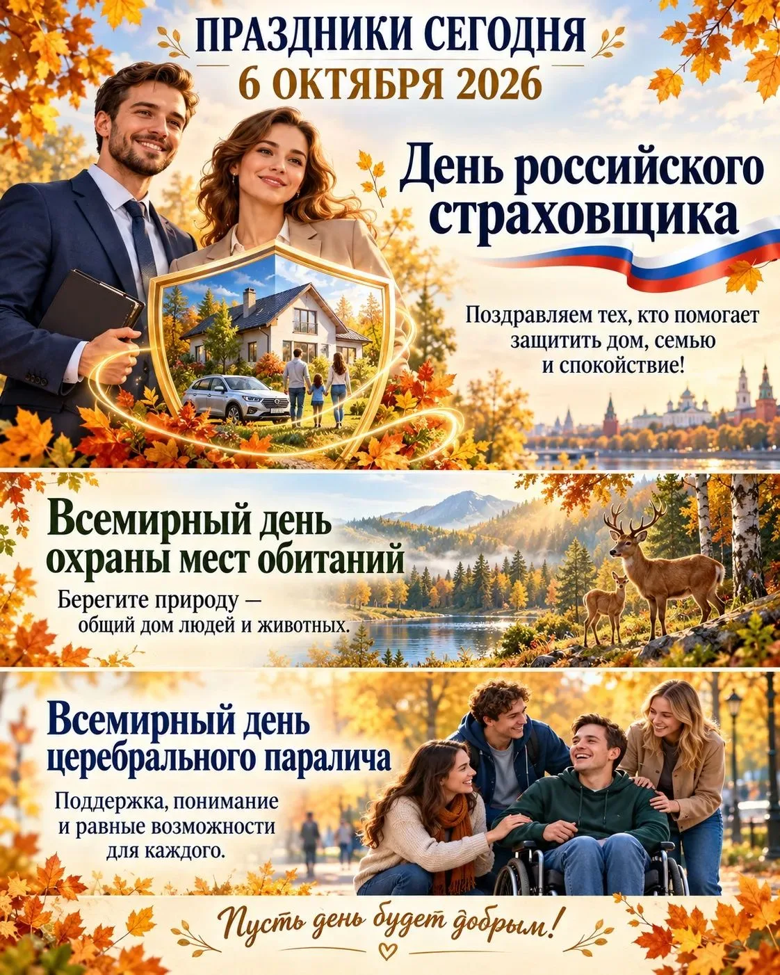 Доброе утро! ☀️ Сегодня вторник — время добрых поступков, заботы о природе и тёплых сло...