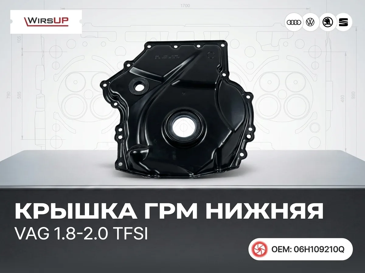 Нижняя крышка ГРМ VAG 1.8/2.0 TSI/TFSI - 06K109210BC