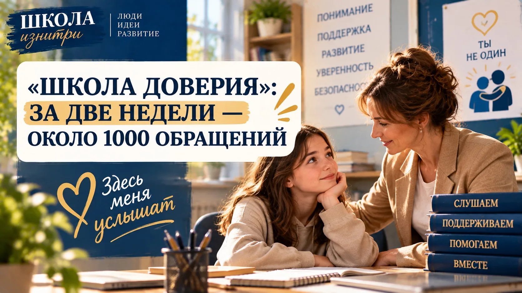 🤝 «ШКОЛА ДОВЕРИЯ»: ЗА ДВЕ НЕДЕЛИ - ОКОЛО 1000 ОБРАЩЕНИЙ