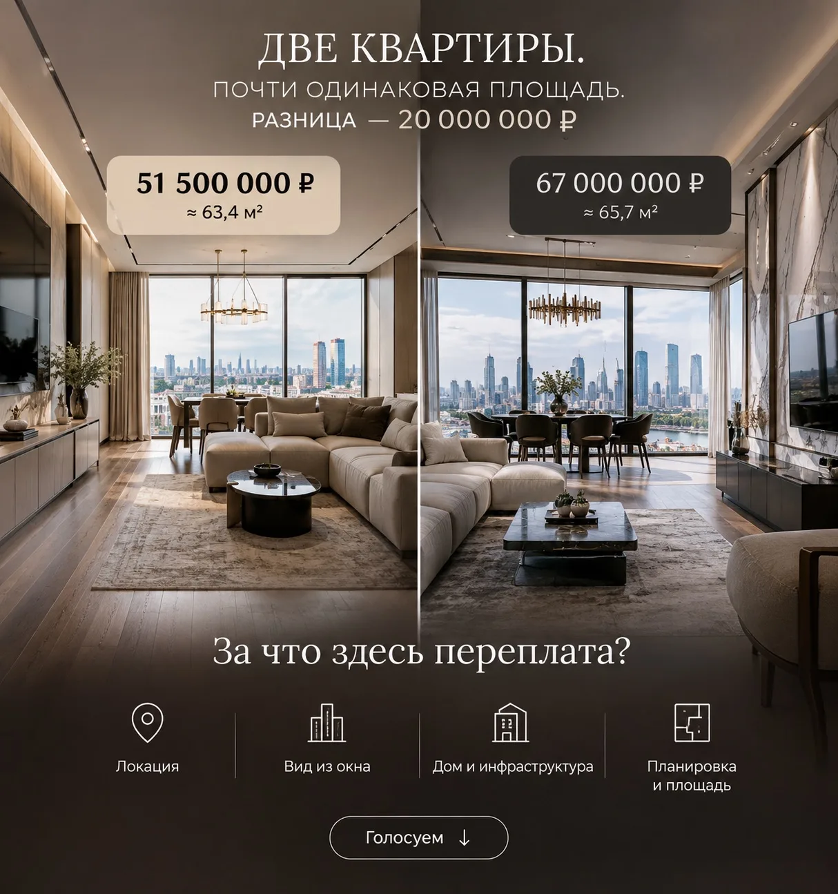 За что я готов переплатить 20 млн за квартиру?
