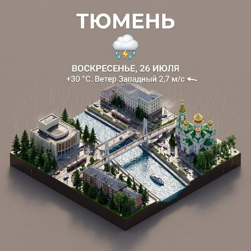 ☀️ Сегодня синоптики обещают дождь, но будет тепло