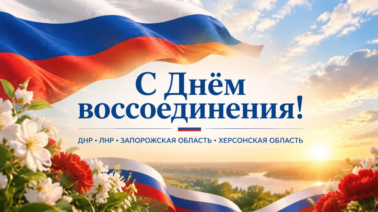 ✅ 30 сентября. День воссоединения ДНР, ЛНР, Запорожской и Херсонской областей с Россией