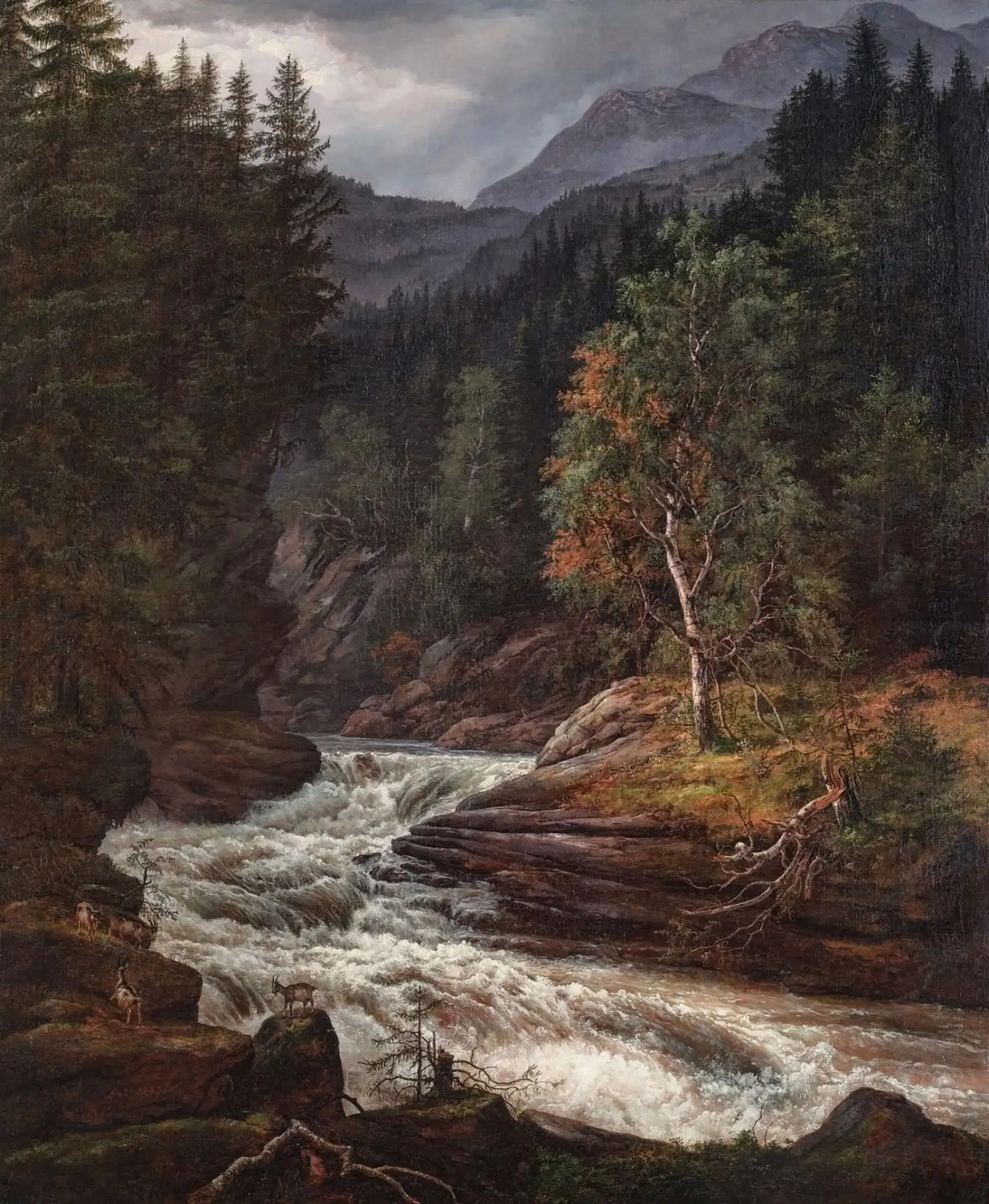 «Водопад в Хемседале», 1845 г.