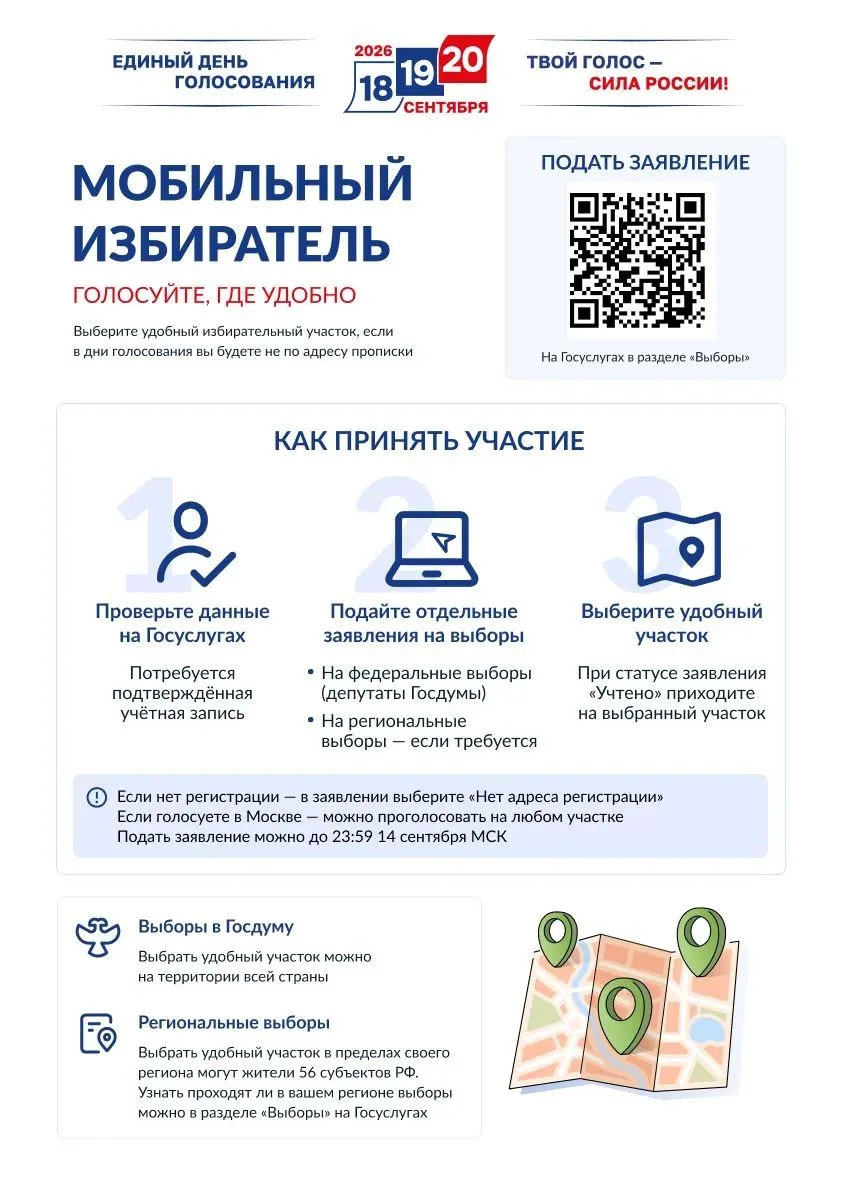 Голосование по месту нахождения «Мобильный избиратель»
