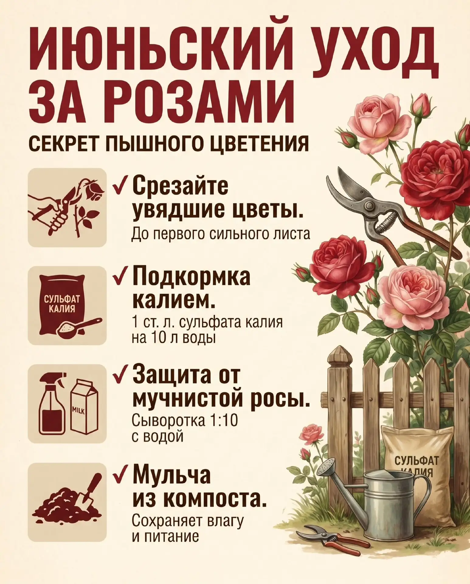 Июньский уход за розами 🌹

ПР | Про Растения