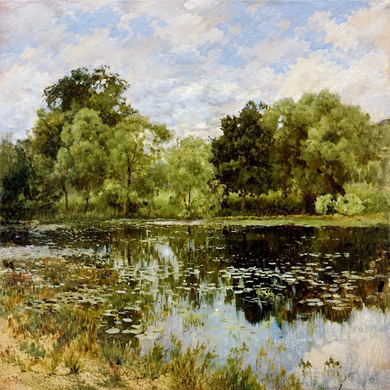Исаак Левитан «Заросший пруд» 1887 г.